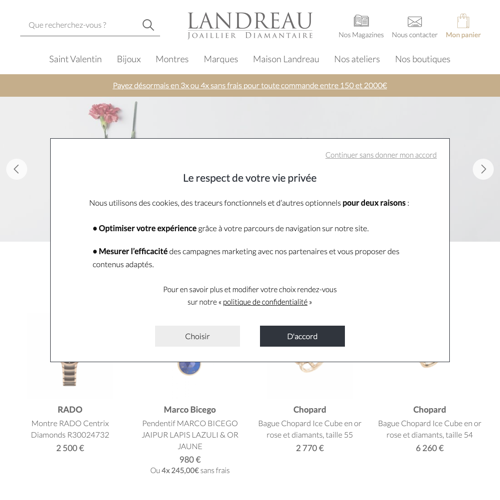Aperçu du site
