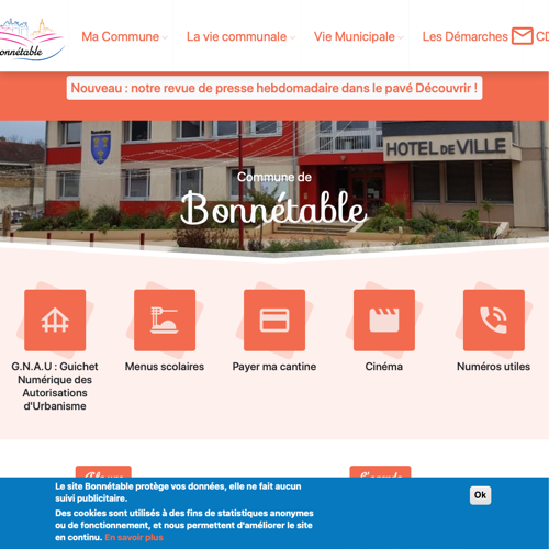 Aperçu du site