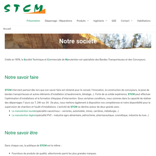 Aperçu du site