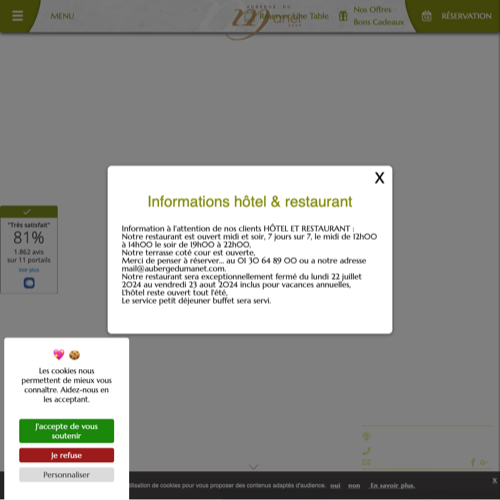 Aperçu du site