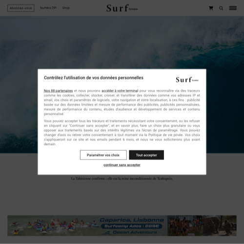 Aperçu du site
