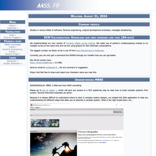 Aperçu du site
