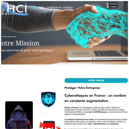 Aperçu du site