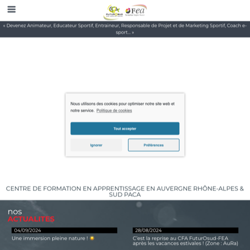 Aperçu du site