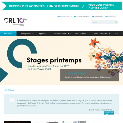 Aperçu du site
