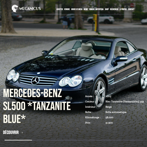 Aperçu du site