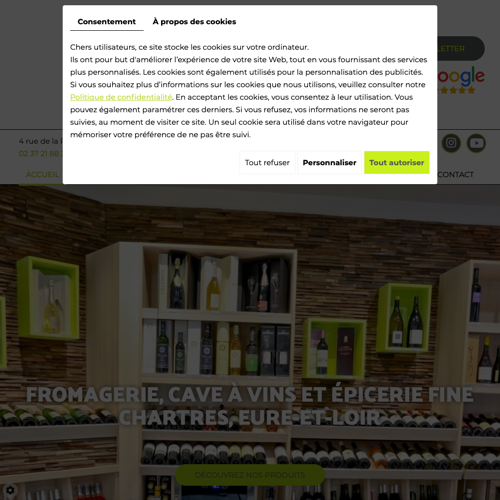 Aperçu du site