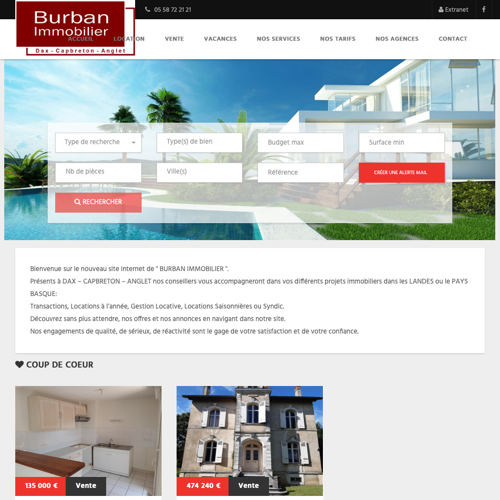 Aperçu du site