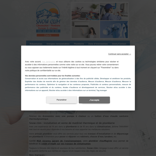 Aperçu du site