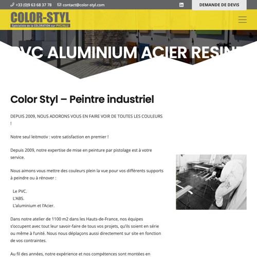 Aperçu du site