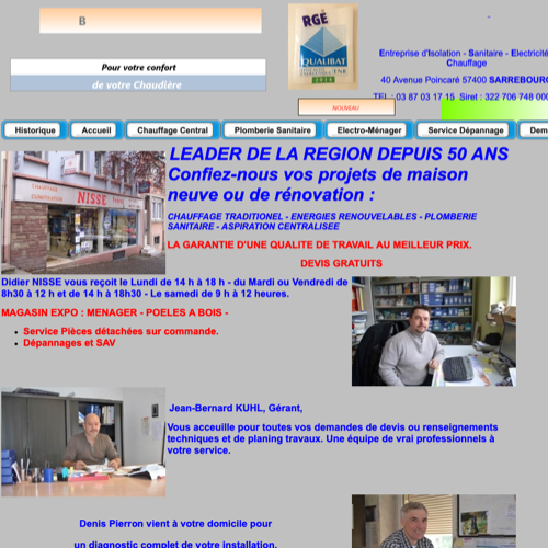 Aperçu du site
