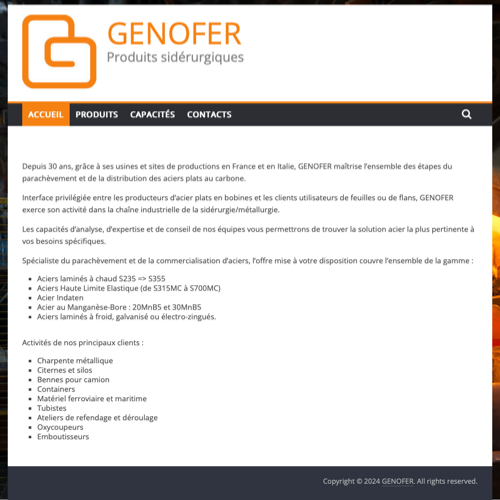Aperçu du site