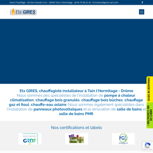 Aperçu du site